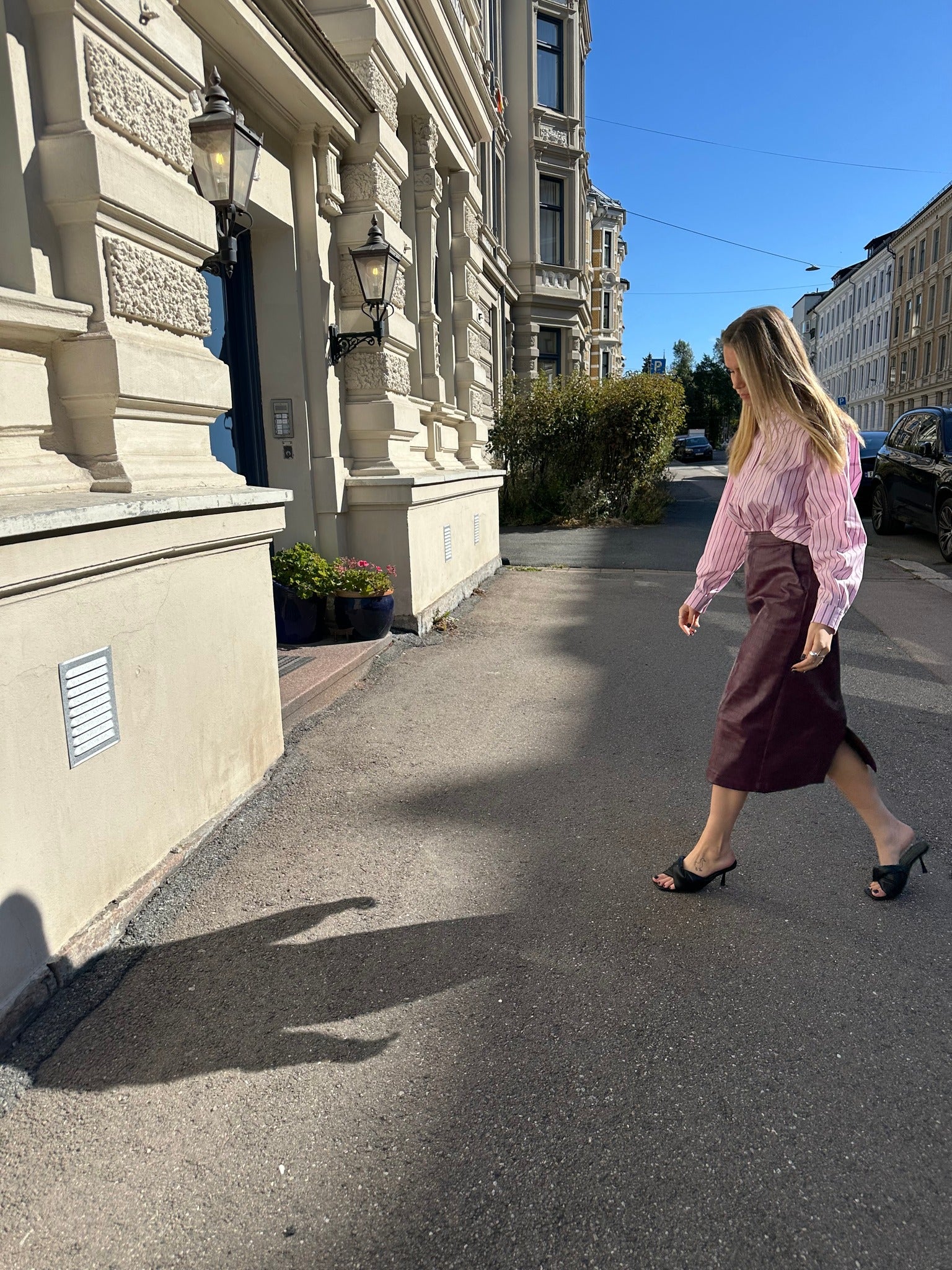 OBJSALVA Midi Skirt - Mauve Wine